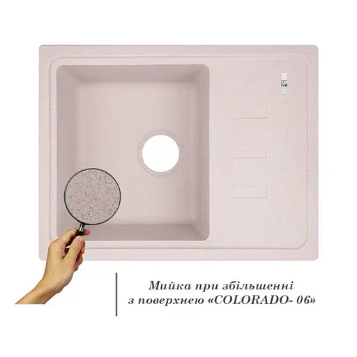 Кухонна мийка Lidz 620x435/200 COL-06 (LIDZCOL06620435200) - фото 3