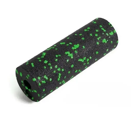 Набір для масажу та йоги PowerPlay PP_4093 EPP (3 м'ячики + валик масажер 15*5,3 см) Green + гумка 5,5 кг (PP_4093_Green) - фото 4