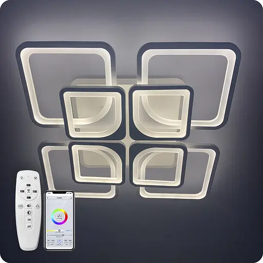 Люстра світлодіодна 517 Dlight 3color з пультом 170Вт Білий (01609) - фото 1