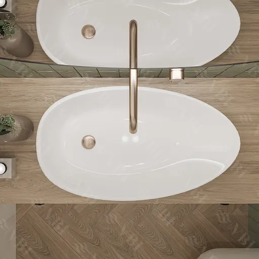 Умивальник VBI Trento 75 white накладний VBI-011903, Білий - фото 2