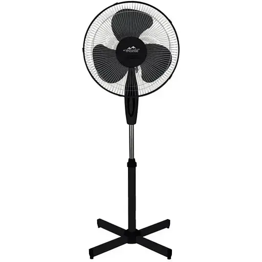 Вентилятор Monte MT-1009 напольный черный, 45 Вт, 3 скорости, автоповорот, угол наклона, регулировка - фото 1