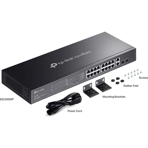 20-портовий гигабитний комутатор, ES220GMP TP-LINK - фото 5