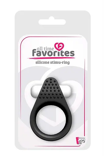 Виброкольцо Dreamtoys All Time Favorites Silicone Stimu-Ring 4.2 см черный - фото 2
