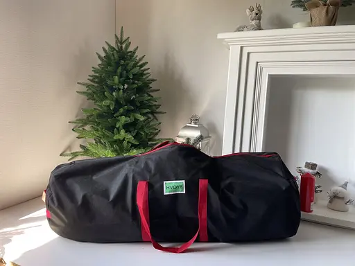 Сумка-чохол Hvoya для зберігання штучної ялинки до 2 м чорно-червоний - фото 3