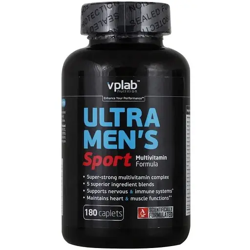 Вітаміни та мінерали VPLab Ultra Mens Sport Multivitamin, 180 каплет