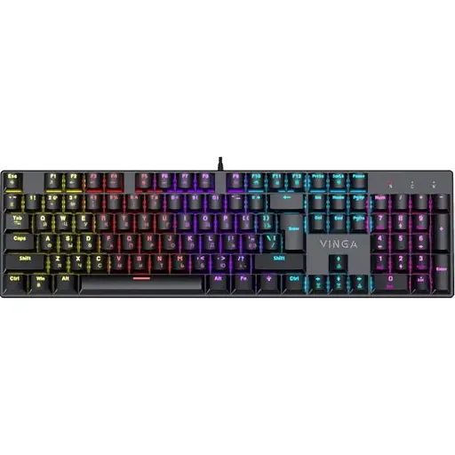 Клавіатура Vinga KBGM-100 LED Blue Switch USB Black (KBGM-100 Black)