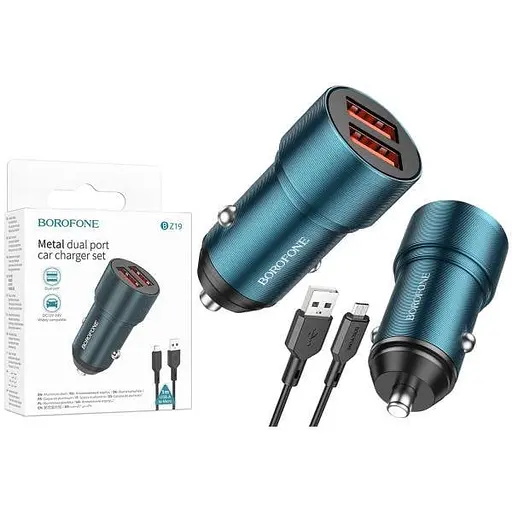 Зарядное устройство Borofone BZ19 Micro 2 x USB/2.4 A