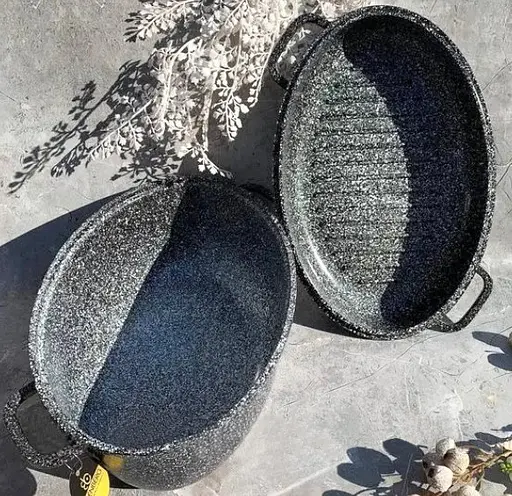 Гусятниця Edenberg EB-4604 з литого алюмінію з мармуровим покриттям з кришкою - фото 5