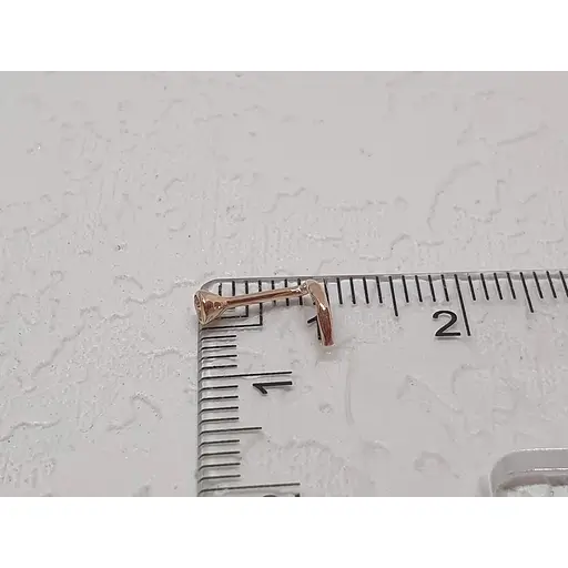 Золота сережка-пірсинг Dear в ніс Dear с фіанітом. 1023.3 Жовтий - фото 4