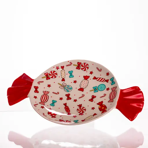 Новогодняя фарфоровая тарелка для десертов Merry Christmas Yiwu CR-1-24 - фото 4