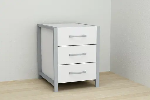 Тумба універсальна Ferrum-decor Вів'єн 3 50x41x40 сірий ДСП Білий 16мм (FRD-104196)