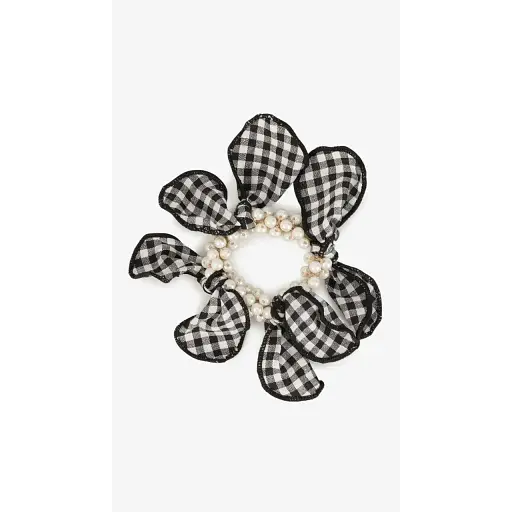 Резинка для волос R 40-8 Черно-бежевый - фото 1