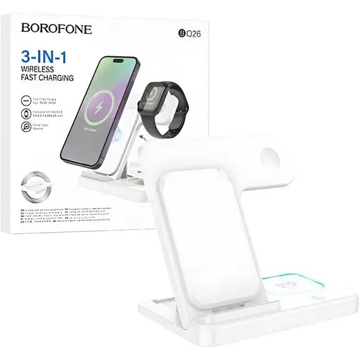 Беспроводное зарядное устройство Borofone BQ26 3 в 1