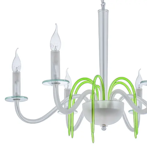 Люстра подвесная Brille свеча E14 60W WH (BKL-367S/6) - фото 5