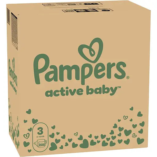 Уценка. Набор подгузников Pampers Active Baby 3 (6-10 кг) 208 шт. - фото 2