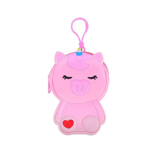 Дитячий гаманець-брелок "Єдиноріг" Bambi C44408, 8 х 11 х 3 см світло-рожевий - фото 1
