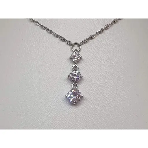 Серебряное колье Агни Эхо с фианитами. 8073Р-CZ ЭХО 40 - фото 2