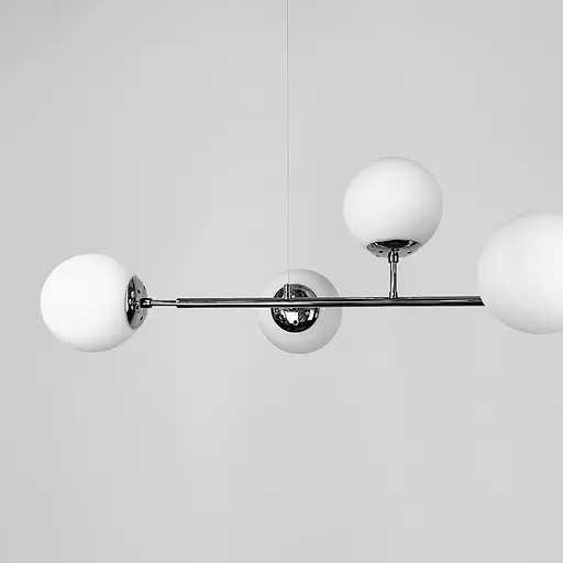 Люстра видовжена хромованому корпусі на 6 плафонів (тип А) | Line F | Арт. SGJ7/6A CH+WT - фото 2