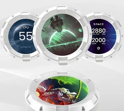 СВО ID-Cooling Space LCD SL240 XE White (SL240 XE White) - фото 9