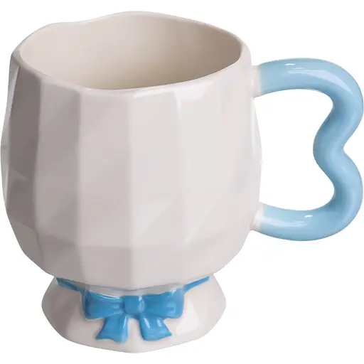 Чашка фарфоровая Yiwu на ножке 400 мл голубой Yiwu FM-39B