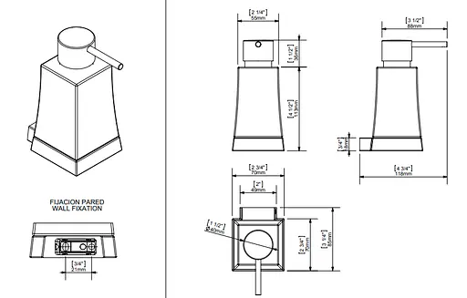 Дозатор для жидкого мыла Sonia S7 131945, Хром - фото 3