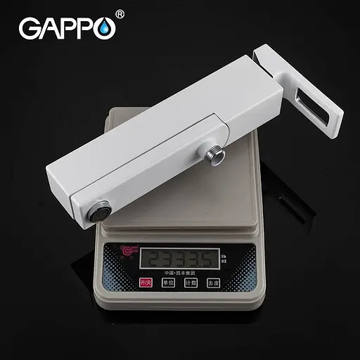 Смеситель для ванны короткий литой гусак белый/хром Ø35 Gappo Futura 1/8 G3217-8 Белый - фото 7