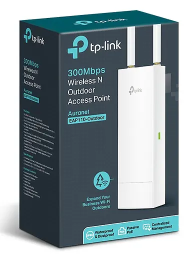 TP-Link Точка доступу EAP110 OUTDOOR N300 1хFE LAN passive PoE зовнішня - фото 2