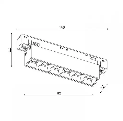 Светильник магнитный трековый KLOODI KDMG-LINE112 DL 6W 3K BK - фото 2