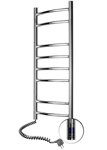 Электрический полотенцесушитель Navin Камелия 360x800 Sensor левый с таймером 10-007133-3680, Хром, Левое, Электронный - фото 3