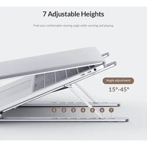Подставка для ноутбука Orico 11-17", 7 position (15°-45°) metal (HS081676) - фото 8