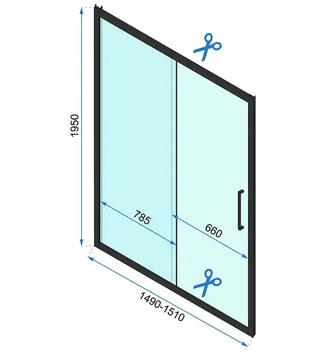 Душевая кабина Rea Rapid Slide 150x90 chrome пристенная REA-KPL-09116, Универсальная, прозрачная, хром - фото 6