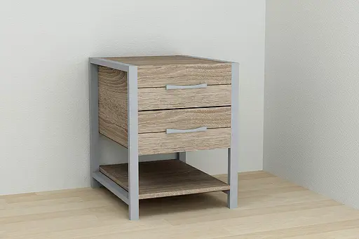 Тумба универсальная Ferrum-decor Вивьен 2/1 50x41x40 серый ДСП Дуб Сонома Трюфель 16мм (FRD-104184) - фото 3