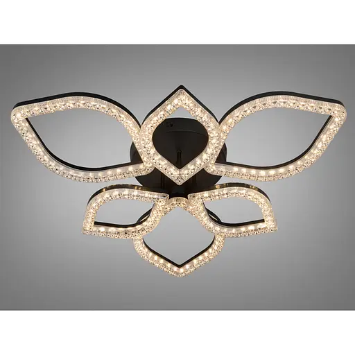 Стельова світлодіодна люстра Diasha MX4773-5SBK чорна 73 Вт 5 плафонів акрил - фото 1