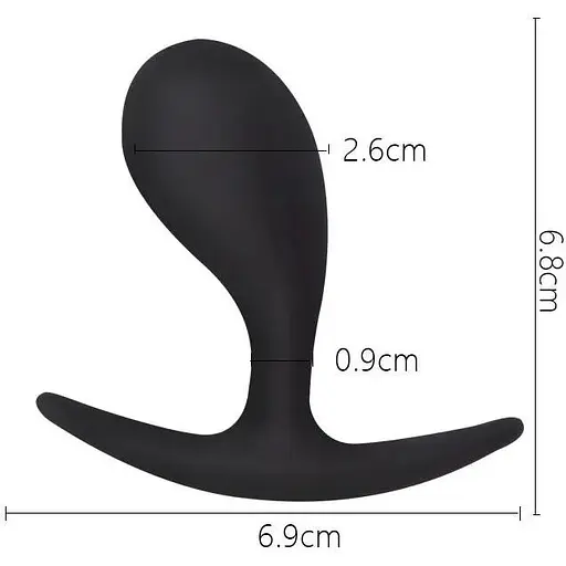 Анальний силіконовий плаг XESE AP21 (розмір M), Чорний - фото 3