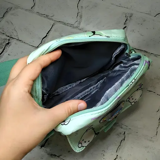 Дитяча сумка крос-боді Куромі з підсвічуванням 20х16х6 см бірюзова (25-575) - фото 3