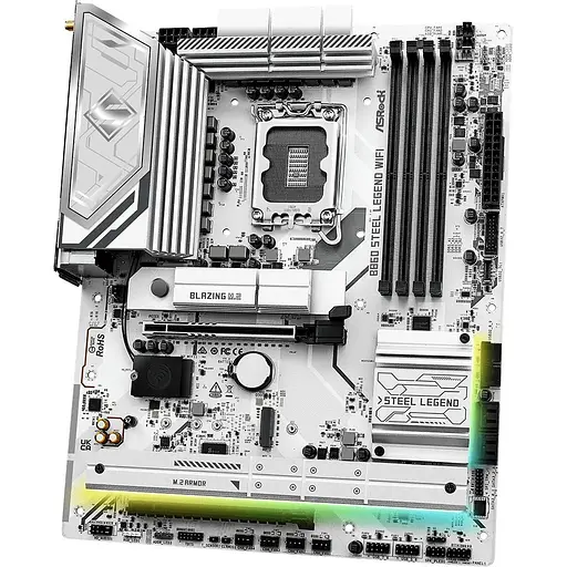 Материнская плата AsRock B860 Steel Legend WiFi (1851/B860, 4xDDR5, 2xPCIex16, HDMI/DP/TB4, 4xSATA, 4xM.2, 2.5Glan, 7) - фото 3