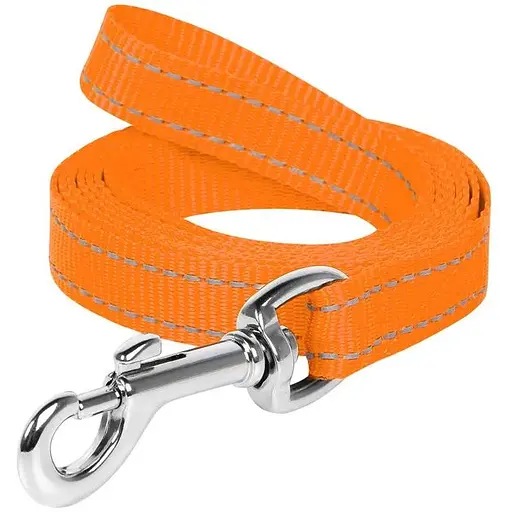 Повідець Dog Extreme з нейлону (ширина 14мм, довжина 150см) помаранчевий