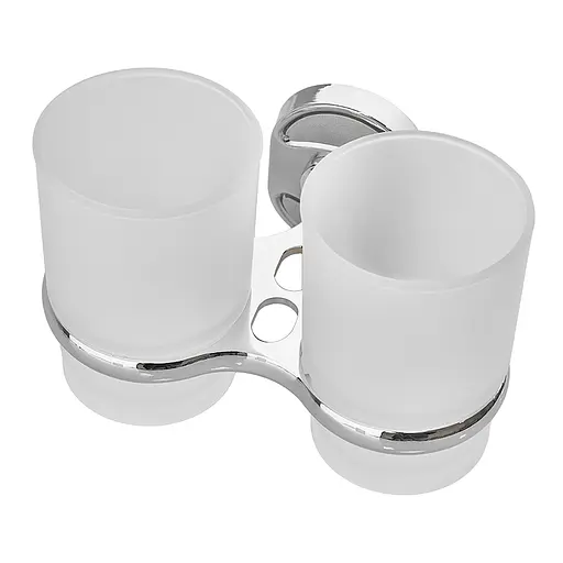 Тримач з 2-ма склянками Zerix AFB-0108 ZX5058 скло хром - фото 5