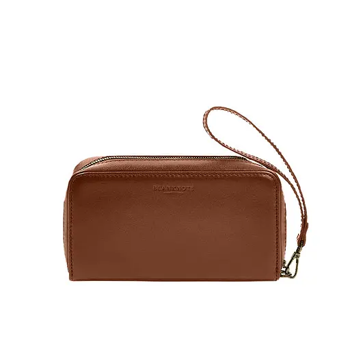 Кожаный клатч-купюрник 4.0 светло-коричневый краст - фото 8