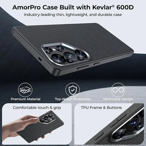 Чехол Benks ArmorPro Kevlar Case 600D/1500D Magnetic для Samsung Galaxy S25 Ultra Black (6948005949198) [141727] - фото 18