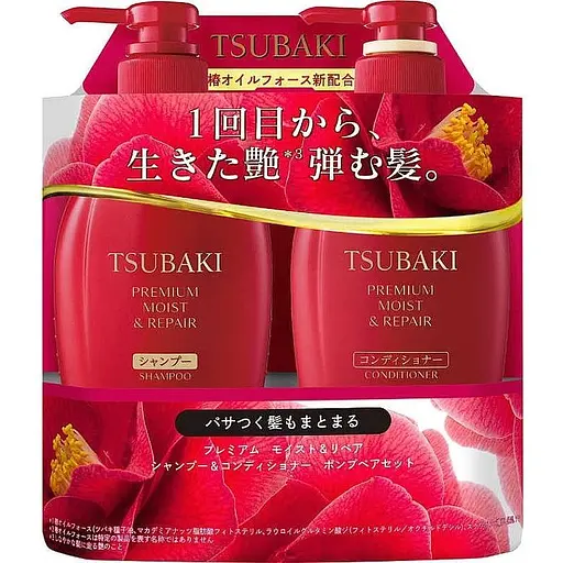 Набір для зволоження та відновлення волосся Tsubaki Premium шампунь та кондиціонер 450 мл х 2 шт.