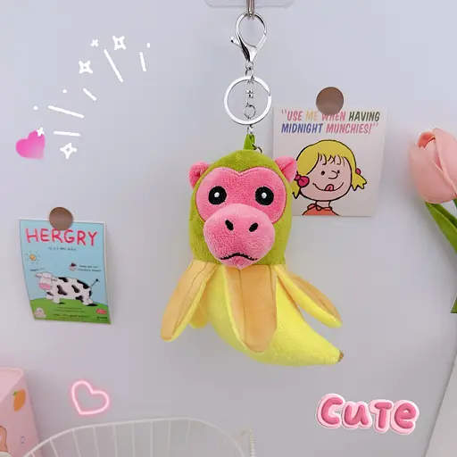 Мягкая игрушка брелок Brainrot Шимпанзини Бананини 18 см (XY093) - фото 3