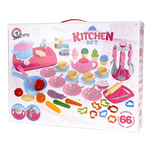 Детский игровой набор "Кухня с набором посуды" ТехноК 7280TXK, 66 предметов - фото 6