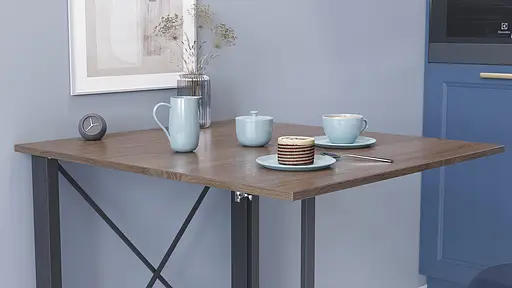 Стіл-книга трансформер Оріон 1 Ferrum-decor 750x810x730 Чорний метал ДСП Дуб Сонома Трюфель 16 мм (FRD-104601) - фото 4