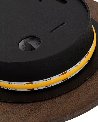 Бра, настенный светильник Nowodvorski 11288 Ring Timber S LED 1x7W 3000K 60Lm IP20 коричневый - фото 6