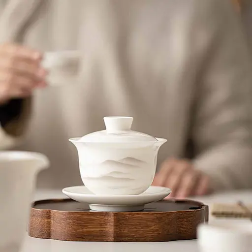 Гайвань Белый Фарфор Далекие Горы 180 мл - фото 13