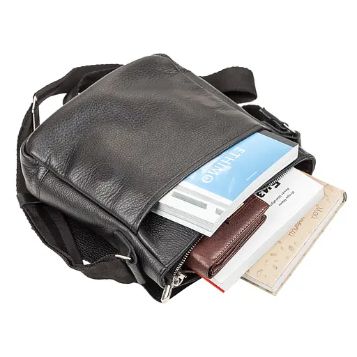 Сумка кожаная мужская SHVIGEL 22х22х6 см sum0012610 - фото 3