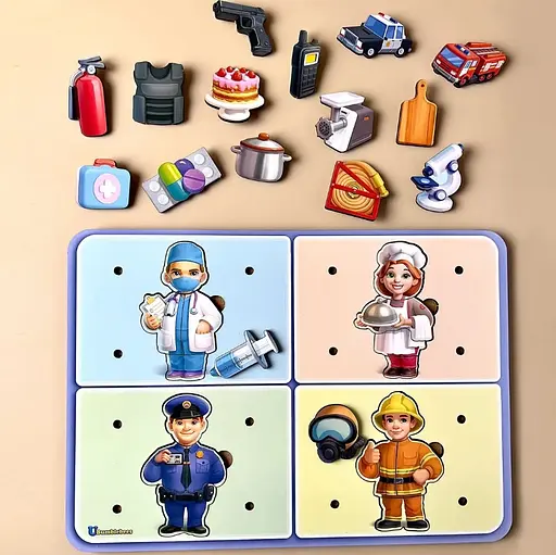 Дерев'яний пазл-вкладиш Професії Ubee ПСФ16