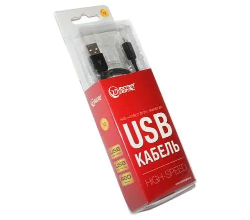 Кабель USB 2.0 AM – microUSB (5P), 1.5 м, черный, Extradigital (KBU1630) - фото 1
