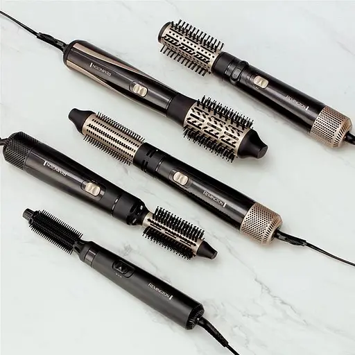 Фен-щітка Remington Blow Dry & Style Caring, 1000Вт, 2 режими, іоніз-я, хол. обдув, чохол, кераміка, чорно-золотий - фото 7